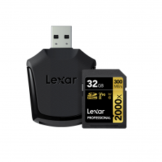 Atminties kortelė Lexar SDHC 2000x 32GB + kortelių skaitytuvas