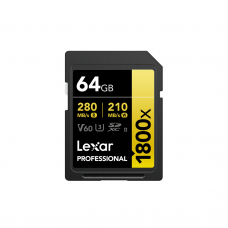 Atminties kortelė Lexar SDXC Pro 1800x U3 UHS-II R280/W210 (V60) 64GB