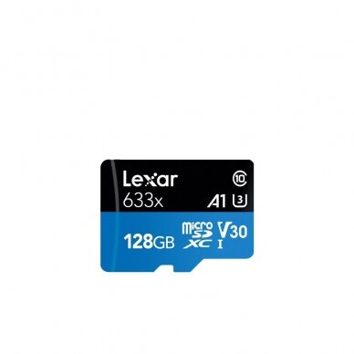 Atminties kortelė LEXAR 633X microSDHC/SDXC 128GB + adapteris
