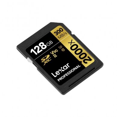 Atminties kortelė Lexar SDXC Pro 2000X UHS-II U3 R300/W260 (V90) 128GB