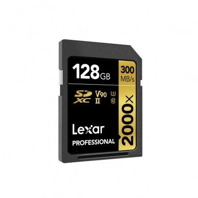 Atminties kortelė Lexar SDXC Pro 2000X UHS-II U3 R300/W260 (V90) 128GB