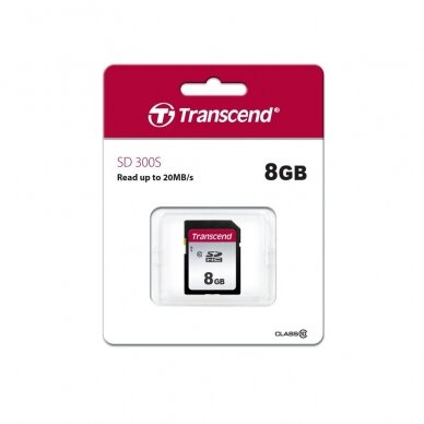 Atminties kortelė Transcend SDHC 8GB Silver 300S