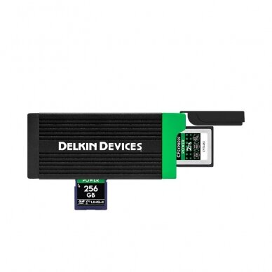 Atminties kortelių skaitytuvas Delkin CFexpress Type B & SD UHS-II