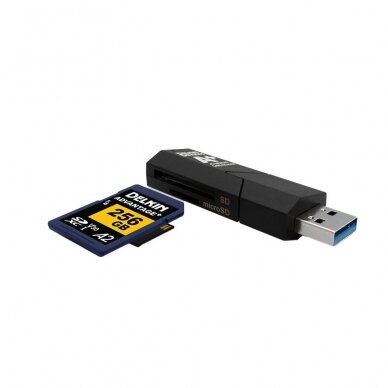 Atminties kortelių skaitytuvas Delkin SD & MicroSD A2 (USB 3.1)