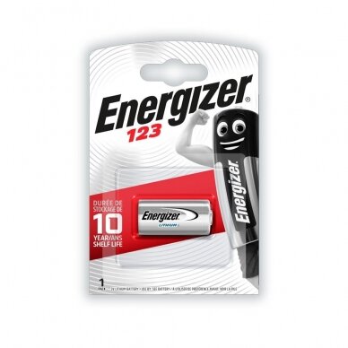 Baterija Energizer CR123A, Li