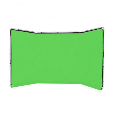 Medžiaginis panoraminis fonas 4m chromakey green