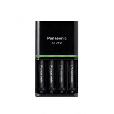 Kroviklis Panasonic Eneloop BQ-CC55 + 4x HR6/AA Eneloop PRO 2500mAh