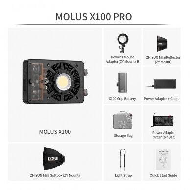 Šviestuvas Zhiyun LED Molus X100 Pro